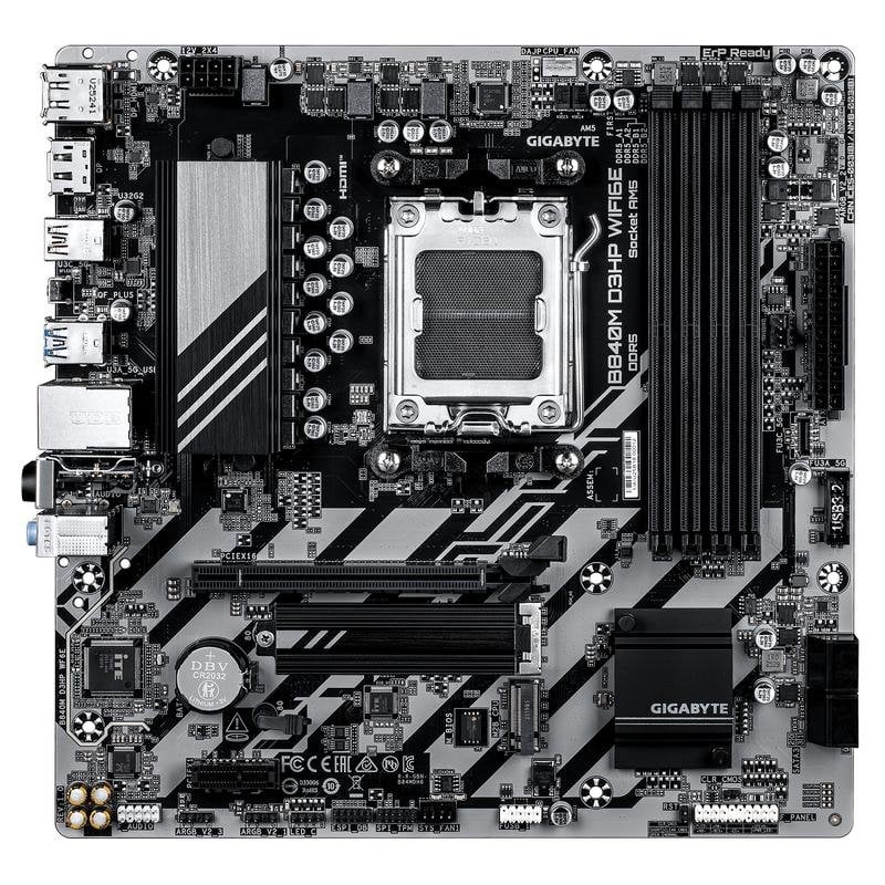 Gigabyte Carte mère Gigabyte B840M D3HP WIFI6E B840 AM5 DDR5 Micro ATX WiFi 6E RGB