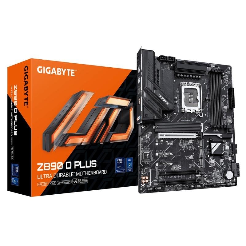 Gigabyte Carte mère GIGABYTE Z890 D PLUS Intel Z890 LGA1851 DDR5 ATX PCIe 5.0 2.5GbE M.2 RAID