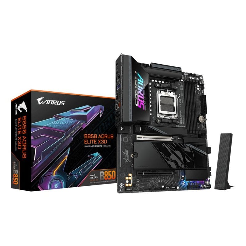 Gigabyte Carte mère GIGABYTE B850 AORUS ELITE X3D AMD B850 Socket AM5 DDR5 ATX WiFi 7 RGB