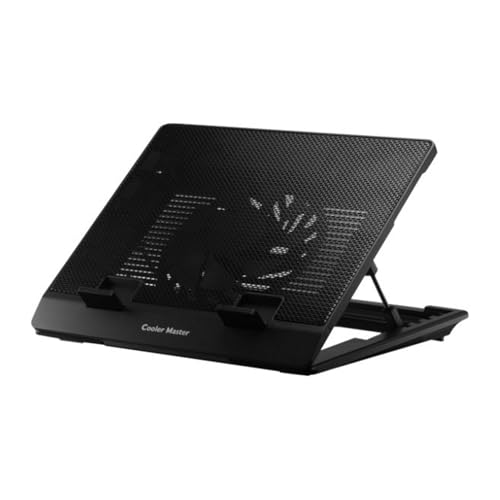 Cooler Master NotePal ErgoStand Lite Refroidisseur Laptop - 5 Hauteurs Réglables, 1 x Ventilateur Mobile 160mm avec Contrôleur de Vitesse, Plaque Mesh Métallique, 2 x Ports USB, Laptop jusqu'à 15,6
