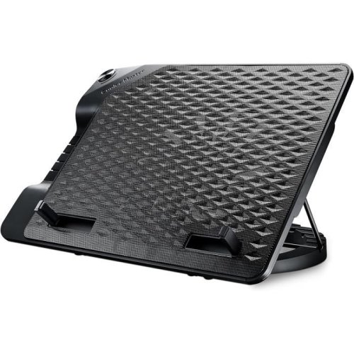 Cooler Master NotePal ErgoStand Lite Refroidisseur Laptop - 5 Hauteurs Réglables, 1 x Ventilateur Mobile 160mm avec Contrôleur de Vitesse, Plaque Mesh Métallique, 2 x Ports USB, Laptop jusqu'à 15,6