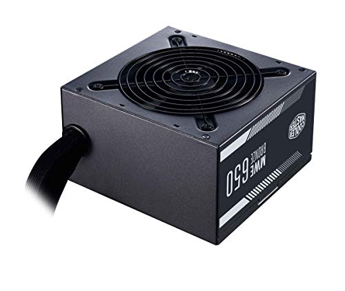 Cooler Master MWE 650 Bronze V2 - Alimentation PC 80 Plus Bronze, Ventilateur HDB 120mm Sensible à la Température, Circuit DC-DC LLC avec Rail Simple 12V - Prise EU, Garantie de 5 Ans, 650 W