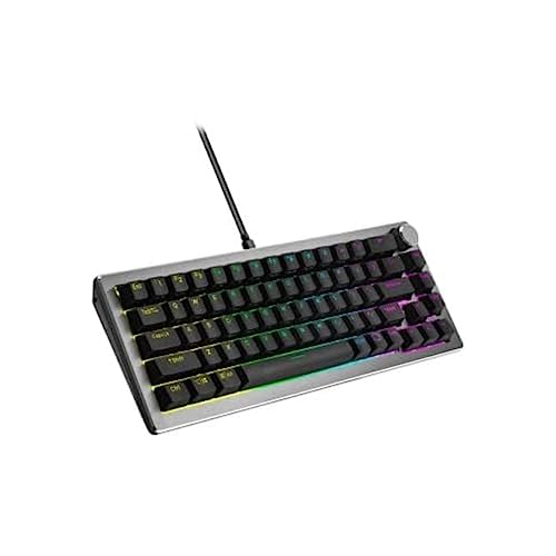 Cooler Master CK720 Clavier Gaming Mécanique - AZERTY FR, Format Compact 65 , Switches Red Kailh Box V2 Hot-Swappables, Rétroéclairage RGB par Touche, Padding Silicone, Molette - Filaire, Noir