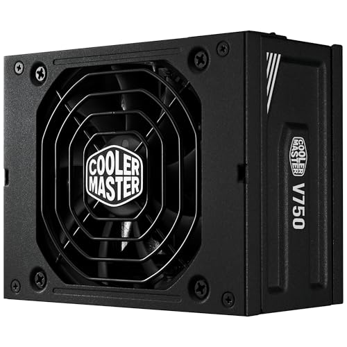 Cooler Master V750 SFX Gold ATX 3.1, Prise EU - 750W 80 Plus Gold, Alimentation Entièrement Modulaire PC, PSU SFF Mini-ITX, Ventilateur FDB 92mm, Câble PCIe 5.1, Adaptateur SFX- ATX, Garantie 10 Ans