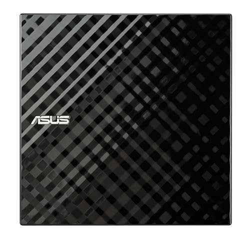 ASUS Lecteur Graveur CD DVD externe SDRW-08D2S-U LITE Noir – Graveur DVD x8 ultra-compact, M-Disc supporté, compatibilité Windows et Mac OS