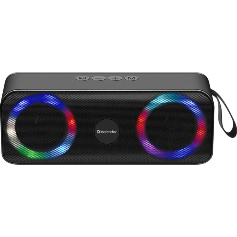 Defender Enceintes Defender Portables stéréo Bluetooth 10W avec LED et radio FM