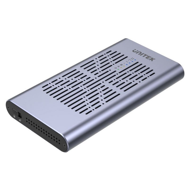 Unitek Boîtier SSD externe UNITEK S1206A M.2 Aluminium Black Grey USB4 NVMe PCIe
