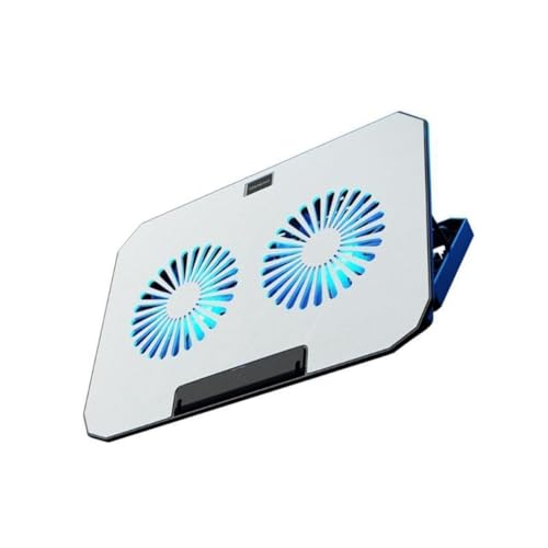 Iegefirm Base de refroidissement pour ordinateur portable avec 2 ventilateurs silencieux. Support pour ordinateur portable pour une dissipation efficace du convient aux ordinateurs portables de 12 à