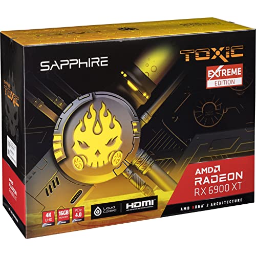 Sapphire Toxic AMD Radeon RX 6900 XT Gaming OC 16 Go GDDR6 Extreme Edition HDMI Triple DP Carte Graphique
