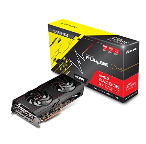 Sapphire Pulse AMD Radeon RX 6750 XT Gaming OC 12GB GDDR6 HDMI Triple DP Noir
