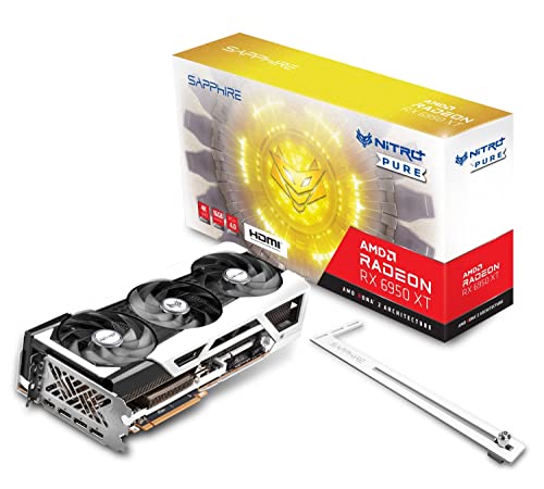 Sapphire Nitro AMD Radeon RX 6950 XT Pure Gaming OC 16GB GDDR6 HDMI Triple DP 11317-04-20G Noir