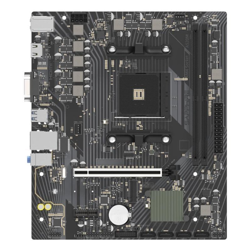 Sapphire Carte mère Sapphire A520M-E A520 Socket AM4 DDR4 Micro ATX Realtek