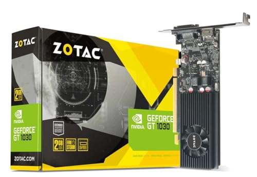 Zotac ZT-P10300A-10L GeForce GT 1030 2Go GDDR5 Carte Graphique - Cartes Graphiques (GeForce GT 1030, 2 Go, GDDR5, 64 bit, 6000 MHz, PCI Express 3.0)