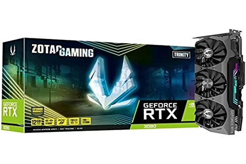 Zotac Carte Graphique Nvidia GeForce RTX 3080 Trinity LHR 12Go – ZT-A30820D-10PLHR Noir