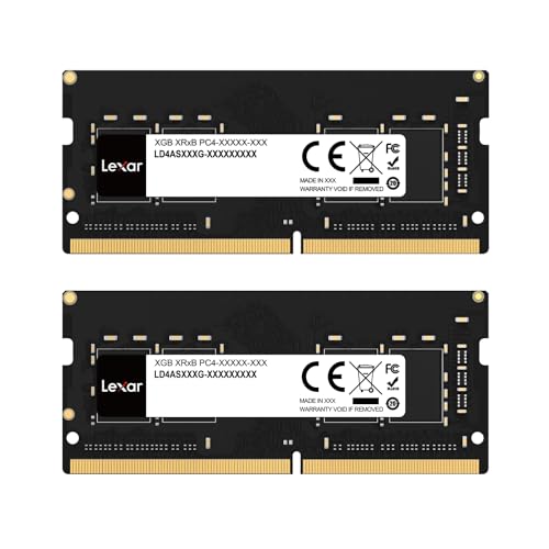 Lexar SODIMM DDR4 RAM Kit 32Go (2x16Go), DRAM 3200 MHz, RAM DDR4 SODIMM pour Ordinateur Portable 260-Pin So-DIMM, Mémoire RAM, Memoire Haute Performance