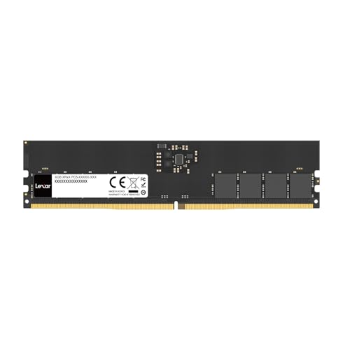 Lexar UDIMM RAM DDR5 16Go 5600 MHz, 288-Pin DDR5 UDIMM PC, DRAM Jeu Haute Performance U-DIMM Mémoire RAM pour Ordinateur PC Computer, 1.1V, CL46-45-45-90