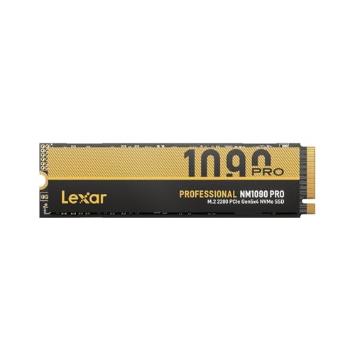 Lexar NM1090 Pro 2TB PCIe 5.0 Gen5 NVMe SSD - Jusqu'à 14000 Mo s, Contrôle Thermique Avancé, SSD DirectStorage pour Charges de Travail IA, Jeux Création Ordinateur Portable