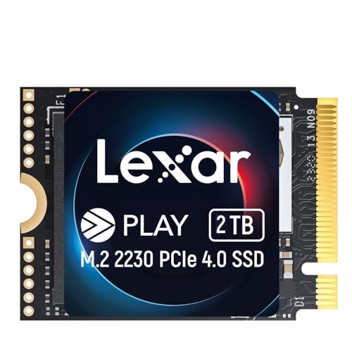 Lexar Play 2230 PCIe 4.0 SSD Interne 2To, M.2 2230 PCIe Gen4x4, jusqu'à 5200 Mo s en Lecture, 4700 Mo s en écriture, Disque SSD Interne Compatible avec Steam Deck, ASUS ROG Ally