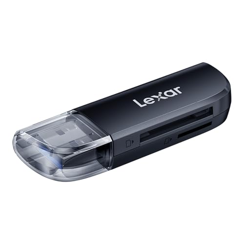 Lexar Lecteur USB-A Double Fente pour Cartes SD MicroSD SDHC SDXC – USB 3.2 Gen 1, jusqu'à 104 Mo s, Compatible OTG pour PC Ordinateur Portable Tablette