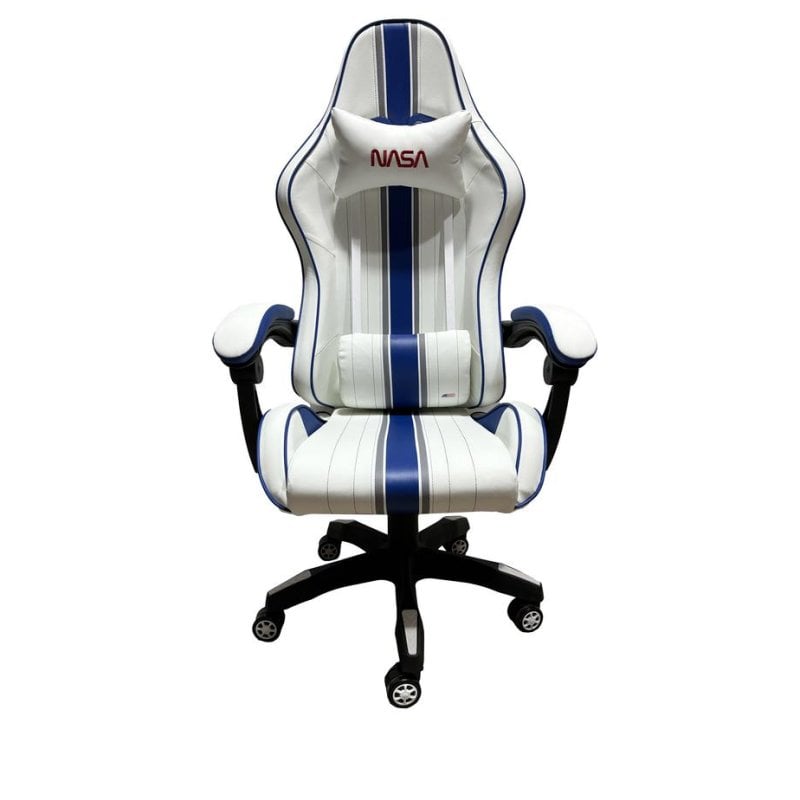 NASA Nasa ATLANTIS BIS Chaise gaming Blue White avec accoudoirs ajustables