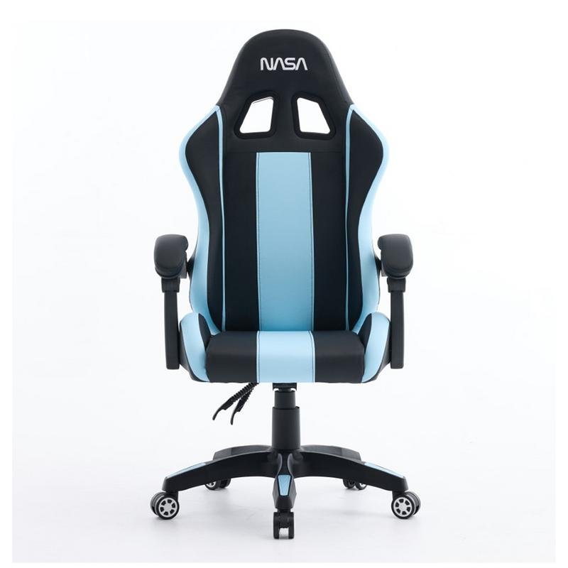 NASA Chaise gaming NASA Spirit Black Blue clair Hauteur reglable