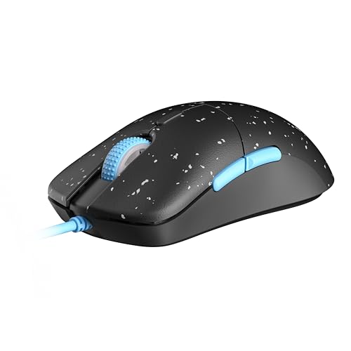HK GAMING Mira XM1 Souris de jeu ultra légère | 58 g | max 16 000 ppp | Filaire USB 1 kHz | 6 boutons | Poignées antidérapantes (Fantom)