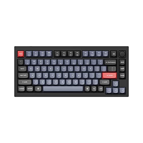 Keychron Q1 QMK Clavier Mécanique Personnalisé Version 2 Bouton Entièrement Monté Noir Carbone A Gateron G Pro Marron