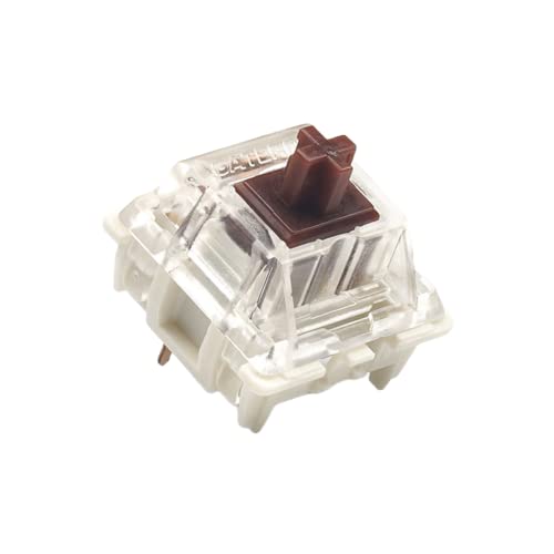 Ranked Gateron KS-9 G Pro Lot de 90 commutateurs pré-lubrifiés pour claviers de Jeu mécaniques – Monté sur Plaque – Marron