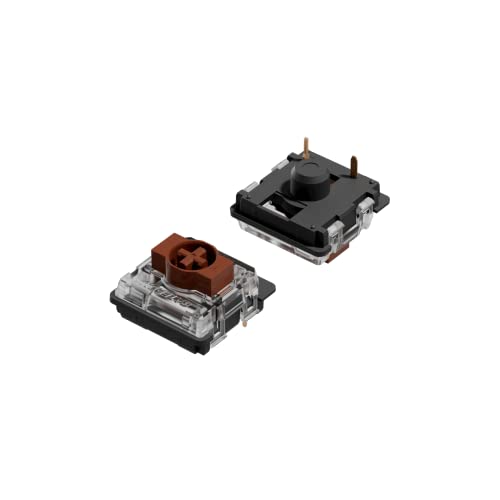 Ranked Gateron ks-27 Switches Low Profile pour Clavier Mécaniques Gaming | Plate Mounted (Gateron Brown, 65 Pcs)