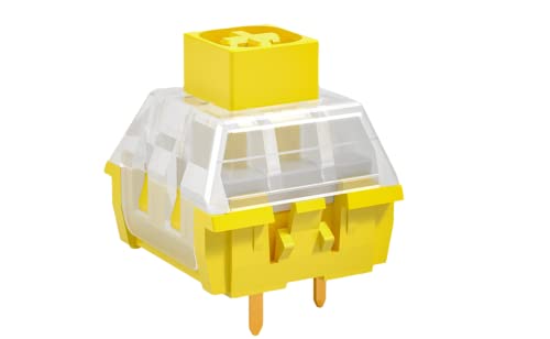 Ranked Switch Kailh Box pour Clavier Mécanique Gaming | Plate Mounted (Kailh Box Noble Yellow, 90 Pcs)