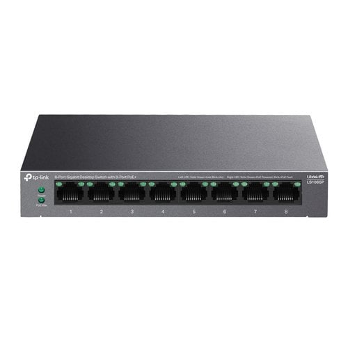 TP-Link Commutateur Gigabit PoE 8 ports TP-Link LS108GP, transmission jusqu'à 250 m