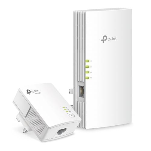 TP-Link Kit TL-WPA7817 Adaptateur CPL AV1000, amplificateur Internet WiFi 6 AX1500 Mbps, portée de 300 mètres, EasyMesh, port Ethernet Gigabit, créez de manière flexible une extension WiFi maillé pour