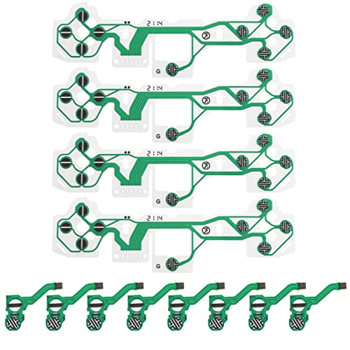 SG Store Lot de 4 membranes de rechange V1 pour film conducteur compatible avec PS5 FPC Câble ruban flexible Accessoires électroniques Vert
