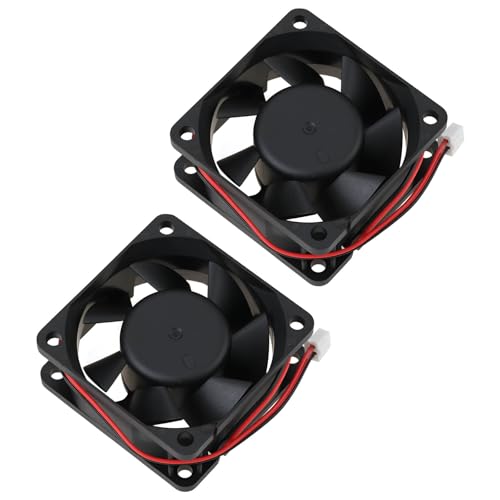 MechPort Lot de 2 ventilateurs de refroidissement axiaux 12 V CC 109R0612S4021 60 x 60 x 25 mm compatibles avec boîtier PC et armoire de commande