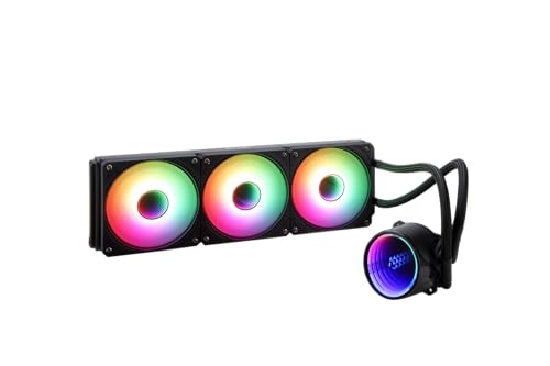 Gelid Solutions Liquid 360 - Refroidisseur d'eau tout-en-un CPU AIO avec 3 ventilateurs RVB de 120 mm, 750-1800 tr min, compatible AM5 et LGA 1700, avec pâte thermique GC4.