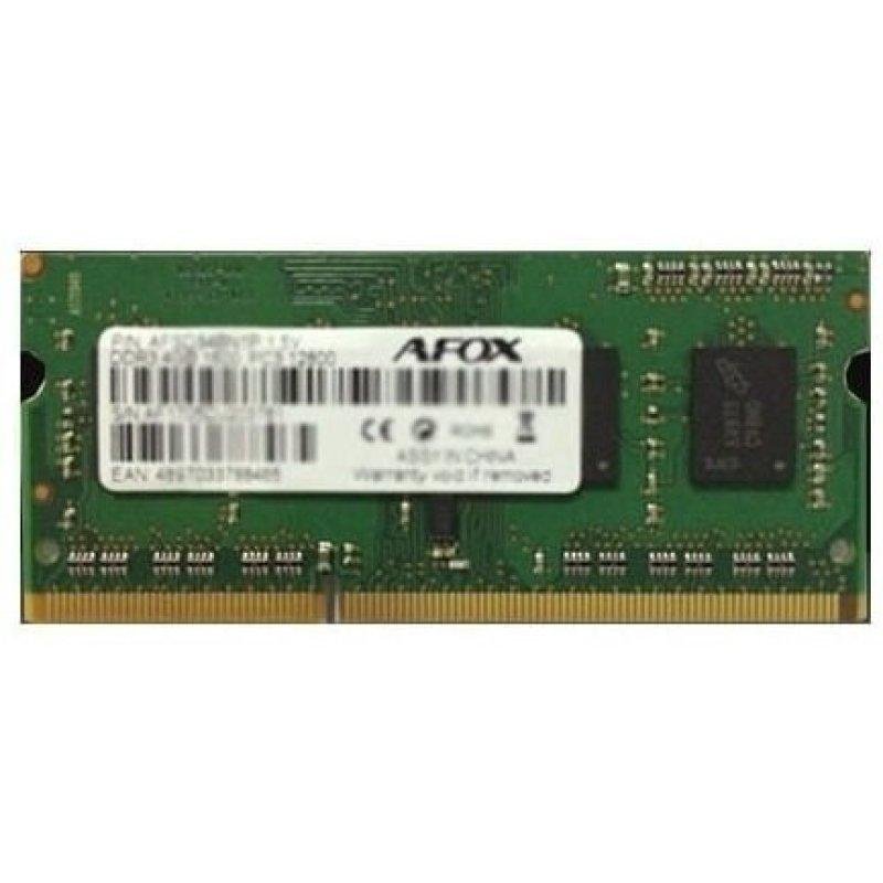 grafoplas Mémoire RAM Afox AFSD38BK1L 8GB 1x8GB DDR3L 1600MHz SO-DIMM 204-pin 1,35V