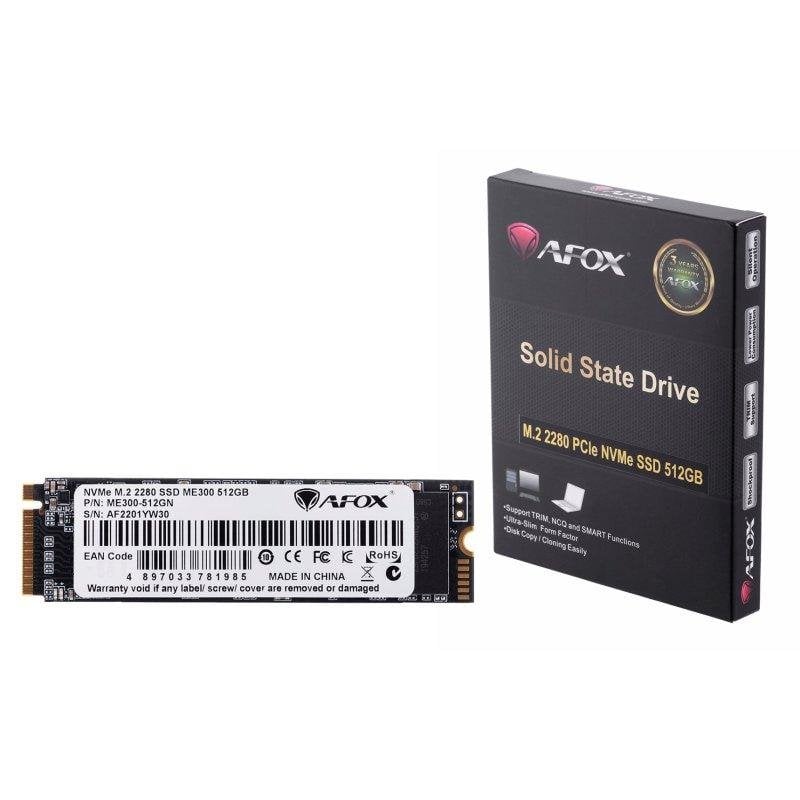 afox Disque SSD Grafoplás AFOX ME300-512GN 512GB M.2 NVMe PCIe 3.0 2000MB s