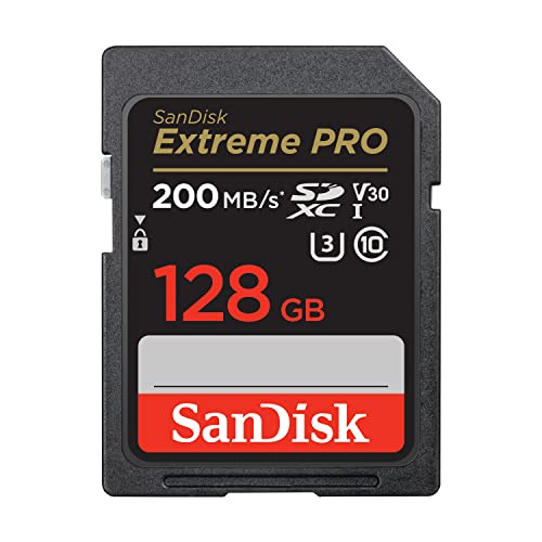 SanDisk 128 Go Extreme PRO carte SDXC RescuePRO Deluxe, jusqu'à 200 Mo s, UHS-I, Classe 10, U3, V30