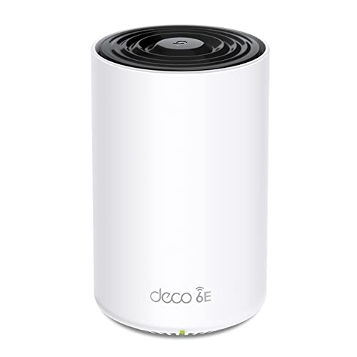TP-Link Deco WiFi 6E Mesh AXE5400Mbps Deco XE75(1-Pack), Routeur et répéteur tri-Bande, Couverture jusqu'à 270 m², WPA3, idéal pour Grandes Maisons, Compatible avec Amazon Alexa, 3 Ports Gigabit
