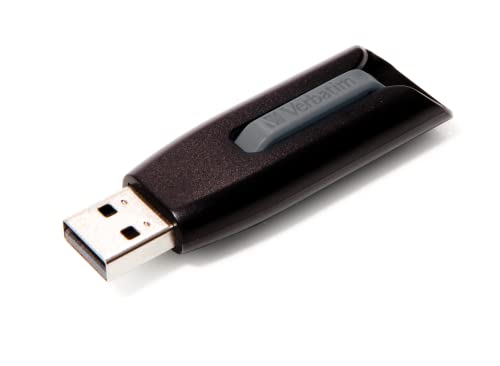 VERBATIM Store 'n' Go V3 Clé USB I USB-3.2 Gen 1 I 256 Go I clé USB avec mécanisme Coulissant I USB-3 avec Interface SuperSpeed I Stockage Externe pour Ordinateur Portable Autres I Noir