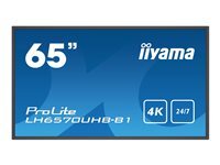 Iiyama ProLite LH6570UHB-B1 65 Classe (64.5 visualisable) ecran LCD retro-eclaire par LED - 4K - pour signalisation numerique