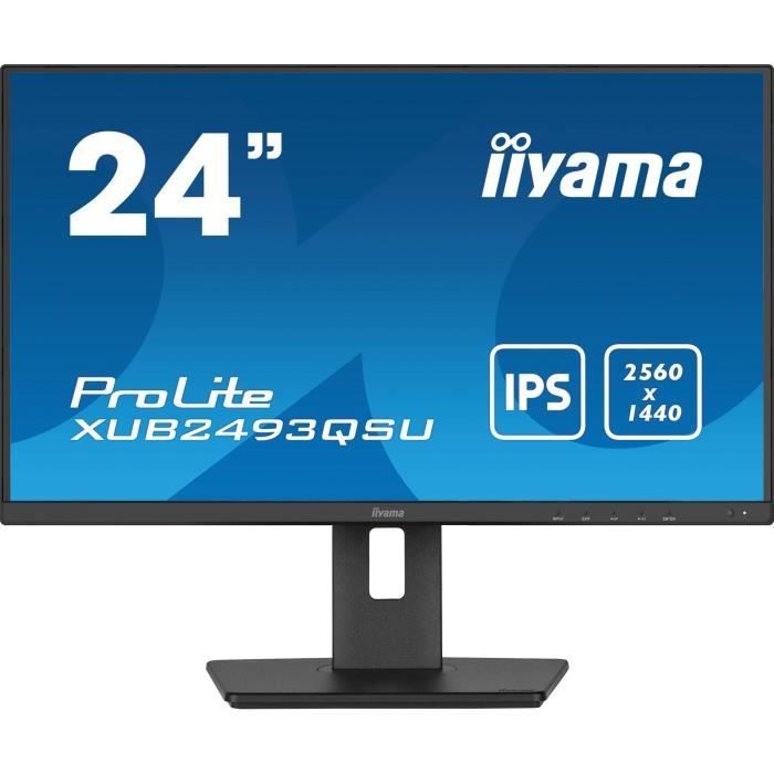 Ecran PC IIYAMA XUB2493QSU B5 24 IPS LED WQHD 2560 x 1440 4ms 60Hz HDMI DP
