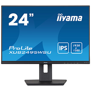 iiyama ProLite XUB2495WSU B5 A�cran plat de PC 61,2 cm 24 1  1920 x 1200 pixels WUXGA LCD Noir
