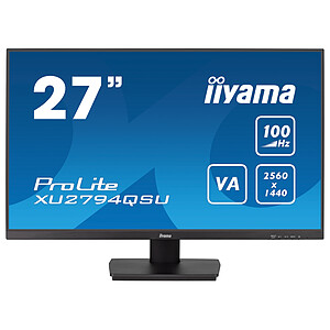 Ecran PC IIYAMA XU2794QSU B6 27 VA WQHD 2560 x 1440 1ms 100Hz HDMI DP Pied fixe
