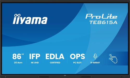 Iiyama ProLite TE8615A-B1AG 86 Classe (85.6 visualisable) ecran LCD retro-eclaire par LED - 4K - pour signaletique numerique communication interactive