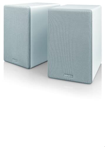 Denon SCN10WTEM Enceintes HiFi bidirectionnelles pour système de Son TV 2 x 65 W Compatible avec récepteurs et amplificateurs Design élégant Blanc