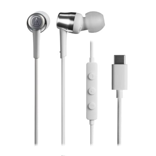 Audio-Technica ATH-CKD30CWH Écouteurs Intra-Auriculaires filaires, Blanc