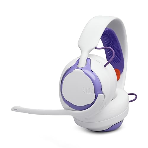 JBL Quantum 250, Casque Gaming Filaire, Son Spatial JBL Quantum, Micro à réduction de Bruit, câble 3,5 mm, pièces remplaçables, Compatible avec Apple, PC, Xbox, PlayStation, Nintendo Switch, Blanc