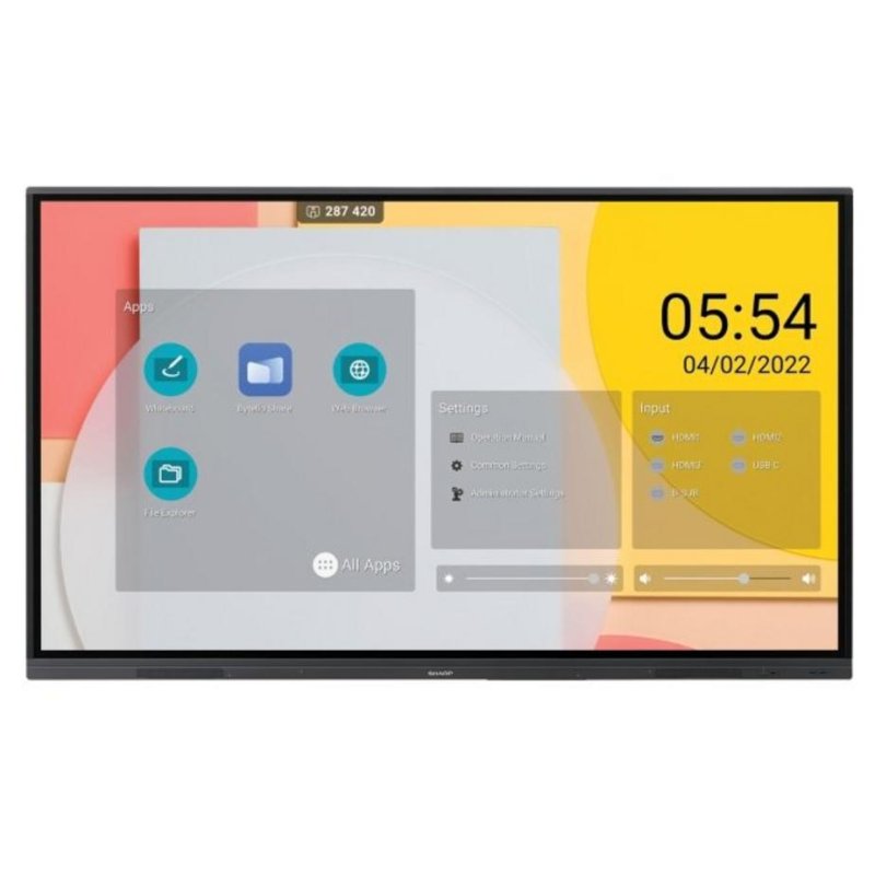 NEC Pizarra Interactiva Sharp PN-L862B 86 4K Ultra HD Android Multi-touch