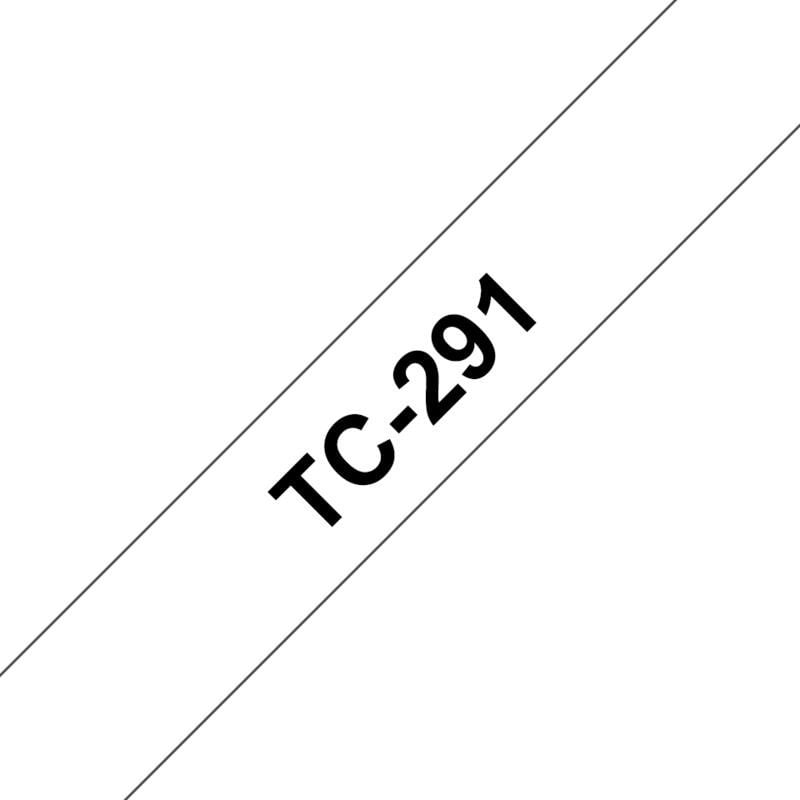 Brother Cintas pour imprimantes d'étiquettes Brother TC-291 9 mm Black sur White